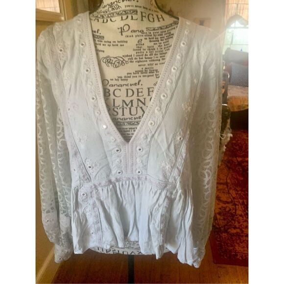 FREE PEOPLE Boogie All Night Blouse - Picture 1 of 9